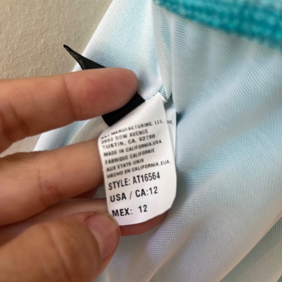 Athena Sz 12 One Piece Turquoise Tummy Control Swimsuit Shoulder Strap Luxury - Picture 11 of 12